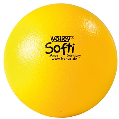 Volley Softbälle SOFTI mit Elefantenhaut, Ø ca. 16 cm Gewicht ca. 65 g, Farbe gelb, Sprungverhalten o