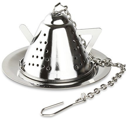 Café Ole The Stal Teapot Shaped Tea Infuser Ball Strainer, Stainless Steel, 8.5cm