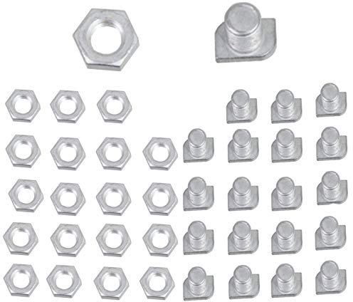 SPARES2GO Aluminium Cropped Head Bolts & Nuts M6 x 11mm 1mm Pitch for Greenhouse Frame (Pack of 20)