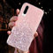 Uposao Coque pour Huawei P30 Coque Silicone Glitter Sparkle Paillettes Bling Brillante Étoile Motif Transparent Coque Antichoc Gel TPU Flex Soft Skin Etui Girly Case pour Fille Femmes,Rose