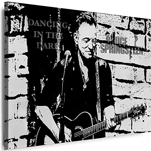 Myartstyle - Bilder Bruce Springsteen Band 100 x 70 cm Leinwandbild XXL - Wandbild 1 Teilig - Gerahmter Kunstdruck Musik w-s-2023-47