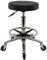 VAKON SALON - Rundsitz Rollhocker höhenverstellbar von 55-75 cm auf Premiumrollen und Fußring, Drehhocker, Rollhocker, Praxishocker, Bürohocker, Arbeitshocker