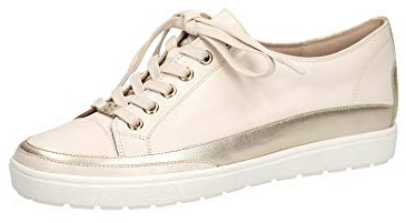 Caprice 23654-22 Damen-Sportschuhe, Schnürsenkel, Schuhe, Schnürschuhe, Straßenschuhe, Sneaker, Sportschuhe, elegant, lässig, Weiß matt., 41 EU
