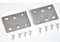 BSM Marketing Kitchen Cupboard Door Hinge Repair KIT Includes Plates and Fixing Screws Brown, Cream, ZINC and White (2, Zinc)