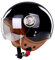 BOSERMEM Erwachsenen Motorradhelm Scooter-Helm, Mode Halboffener Helm Mit Schutzbrille, Hat Den Verkehrssicherheitstest Bestanden, Um Die Kopfsicherheit Wirksam Zu Schützen（Schwarz, L 57-58cm）