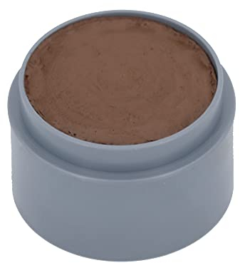 Grimas Water-Make-Up, 15ml Wasserschminke, Farbe dunkelbraun 1001, professionelle Körperfarbe, schnelltrockend und sehr hautschonend, ideal fürs Kinderschminken, Karneval und Halloween