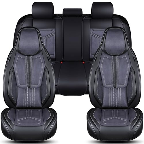 Schonbezüge Sitzbezüge Komplettset für Audi A4 Bj 2007-15 in Schwarz/Grau FS1