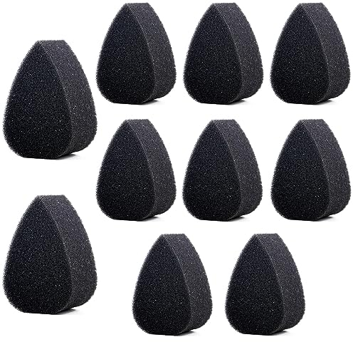 Bowitzki Esponjas de pintura facial para adultos y niños, alta densidad, para trabajos artísticos, maquillaje y pintura corporal, Halloween, Navidad, festival (10 piezas, media luna)