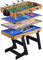 Multi-Function 4 in 1 Steady Combo Game Table, Black Eight Pool Table, air Puck Table Ice Hockey Table Multifunctional Household Four in one Pool Table (D)