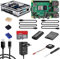 Vemico Raspberry Pi 4 8GB Kit Raspberry Pi 4B 8GB RAM 8GB 32GB Karte HD Out Kabel Netzwerkkabel Typ-C 5V 3A Netzkabel mit Schalter ABS-Gehäuse 3 Kühlkörper Radiator USB Kartenleser