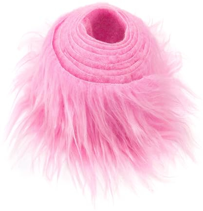 10 cm x 150 cm - Ruban en fourrure synthétique moelleuse - Tissu en fourrure synthétique - Ruban décoratif en peluche - Pour couture, vêtements, décoration de Noël, rose