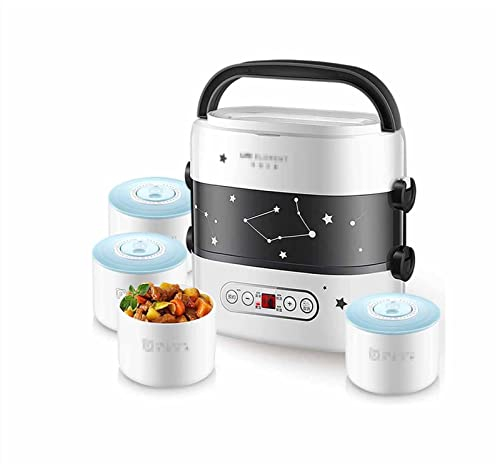 TEmkin Lunch Box scaldavivande Elettrico a 2 Livelli da 1,48 Litri per Auto, casa, Ufficio - Lunch Box scaldavivande Portatile per Uomini e Adulti