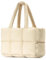 Herald Puffer-Tragetasche für Damen, groß, gesteppt, geschwollene Wolken-Handtasche, Winter, Daunenpolsterung, Gitter-Umhängetasche, Khaki, Large