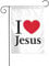 Gartenflagge I Love Jesus, doppelseitig, für den Außenbereich, 30,5 x 45,7 cm