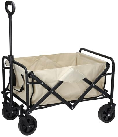 Mojawo Faltbarer Bollerwagen Transportwagen Handwagen Gartenwagen Stabiler und robuster Stahlrahmen bis 50kg