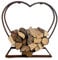 Edel Rost Herz Holzregal (ohne Holz) Made in Germany Edelrost Herz, Gartendeko Herz, Gartenfigur, (Herz vierkant Rahmen)