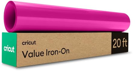 Cricut HTV Heat Transfer Vinyl | 6 m | Magenta | Iron-On HTV Vinyl for Fabric, Perfect for Custom T-Shirts & DIY Clothing