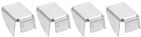 sourcing map 4pcs Cabinet Shelf Clips Steel Adjustable Shelf Bracket Clamp Metal Garage Storage Cabinet Shelf Clip Support Hardware Replacement Parts for Metal and Wood Shelving, Silver