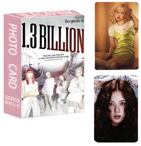 PRAOFRT Lot de 55 photocard blackpink cartes photo Blackpink, poster blackpink,mini-cartes, album photo BP, affiche Blink, cartes pour fans Cadeaux KPOP (JISOO,JENNIE,Rosé,LISA)