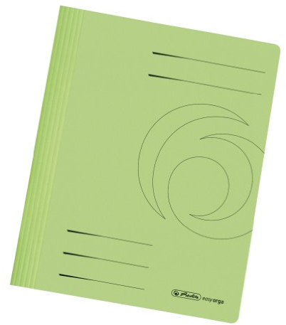 Herlitz Schnellhefter A4 Karton, gefaltet, hellgrün, 10 Stück