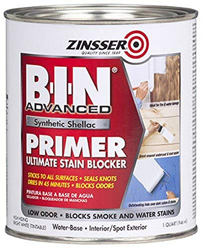 RUST-OLEUM 1 qt Zinsser 271009 White Zinsser, B-I-N Advanced Synthetic Shellac Primer Pack of 1