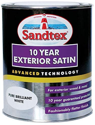 Sandtex 10 Year Exterior Satin 750ml Brilliant White