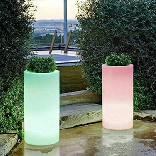 Jardinière, Pot, Seau à Glace avec lumière LED RGB, 40x80cm, télécommande et Batterie Rechargeable