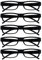 The Reading Glasses Company Die Lesebrille Unternehmen Schwarz Wert 5er-Pack Leicht Herren Frauen RRRRR32-1 +2,50