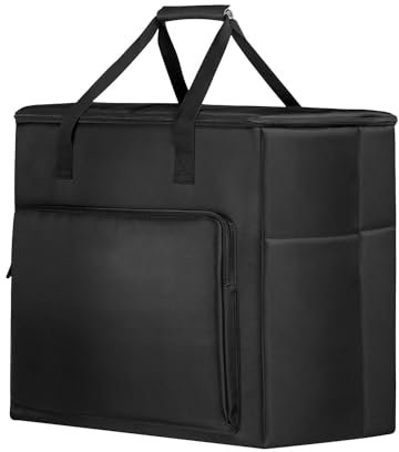 Buwico BUBM Multi-pocket Large Capacity Desktop PC Computer Travel Storage Carrying Case Bag Organizer for 27 Inch Computer Main Processor Monitor Keyboard and Accessories(Size:XL)