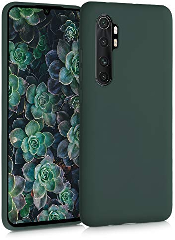 kwmobile Custodia Compatibile con Xiaomi Mi Note 10 Lite Cover - Back Case per Smartphone in Silicone TPU - Protezione Gommata - verde muschio
