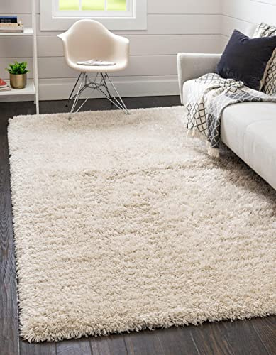 Rugs.com - Infinity Shag Rug – 5' 1 x 8' Linen Shag Rug – Ultra Plush 2-Inch Pile, Stain-Resistant, Easy-Clean Accent Rug for Bedrooms, Living Rooms, and Home Offices