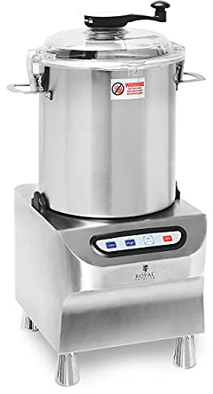 Royal Catering RCBC-18V2 Cutter À Viande De Cuisine Vertical Robot Culinaire (2 200 W, 18 l, 230 V, 1500/2200 tr/min, Acier inoxydable)