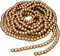 12 Feet Christmas Wooden Bead Garland Wood Bead Garland Christmas Tree Decorations for Xas Holiday Favors (Gold)