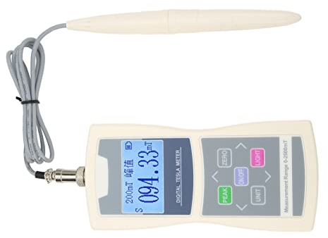 Misuratore di Gauss Digitale, Rilevatore di Campo Magnetico Portatile da 0 a 2500mT Display Digitale Misuratore di Misuratore di Gauss Multimetri