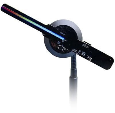 Missyou Ventilador de Holograma 3D, Ventilador de Holograma Bluetooth WiFi de 16 cm, proyección de Video 3D, Ventilador de Pantalla publicitaria de Holograma 3D, 6.3 Pulgadas, Alta resolución y WiFi