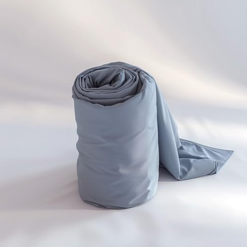 Queen Rose U-förmiges Schwangerschaftskissen, Ersatzbezug, 152,4 cm, Solider Mutterschaftskissenbezug, kühlendes seidiges Jersey, blau, nur Bezug