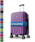 MY TRAVEL BAG Hartschalen-Koffer Trolley ABS Reisekoffer 4 Zwillingsrollen (Handgepäck-Mittel-Groß-Set) + 5cm Dehnungsfuge (Lila, Großer Koffer (75cm))