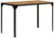 Sufrk Esszimmertisch Raues Mango-Massivholz und Stahl 120 cm Massivholz Esstisch Vintage KüChentisch