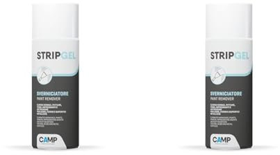 CAMP STRIP GEL SPRAY, sverniciatore universale professionale per legno, ferro e muro; elimina vernici, impregnanti e fondi, 400 ml (Confezione da 2)