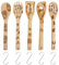 TTPSRY 5 Stück Star Wars Kochutensilien Holzlöffel Kochen Set mit 5 S Einhängen Haken Pfannenwender Bambus Kochlöffel Set Küchenhelfer Küchenzubehör Küchen Hausdekor Geschenke für Einweihungs