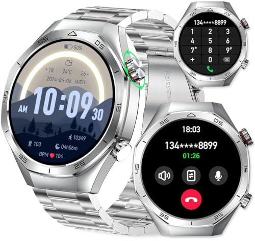 Reloj inteligente para hombre, pantalla táctil HD de 1.54 pulgadas, rastreador de fitness deportivo con llamadas Bluetooth, IP67, impermeable, reloj inteligente para hombres 24/7, frecuencia cardíaca