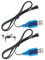 SM-2P Chargeur Batterie, 2pcs Câble USB 3.7V 400mA avec Prise, pour Batterie Lithium Voiture RC Drone Télécommandée, IC Intelligent Protection Charge Stable LED Compact Sécurisé Léger