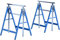 Genérico Set de 2 Caballetes Telescópicos Plegables con Altura Ajustable Caballetes de Sierra de Acero para Mesa y Trabajo de Bricolaje Carga 200 kg 68x58x80-130 cm Azul