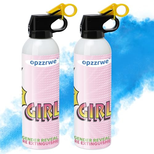 Gender Reveal Fire Extinguisher Color Blaster, 2 Pcs Blue Blaster Only for Baby Boy with Blue Smoke, Confetti Power Cannon for Gender Reveal Party