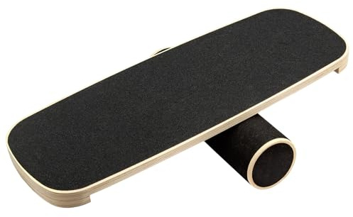 SUNNYNEST Balance Board Trainer Wooden Yoga Pilates Fitness Trainer Board | Fitness Trainer Board with Roller for All Training Level, Stability and Core Strength Easy To Use