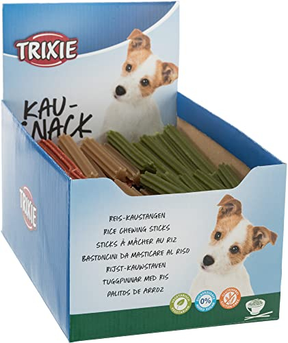 TRIXIE Veggie Hundeleckerli Reis-Kaustange, 150 Stück Vorteilspack 12 cm, 20 G - 31512