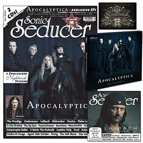 Sonic Seducer 04-2015 mit Apocalyptica-Titelstory darunter eine exkl. EP zum Album Shadowmaker von Apocalyptica + exkl. Sticker von Nightwish, Bands: The Prodigy, Eisbrecher u.v.m.