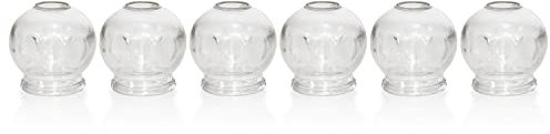 Schröpfgläser aus Glas | Feuer Schröpfen | 6er Set | verschiedene Größen (ca. 5,0cm Ø)