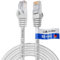 HB-DIGITAL 0,5m CAT 7 LAN Kabel RJ45 Patchkabel mit CAT 7 Rohkabel S/FTP - GHMT zertifiziert - 10 Gbps Ethernet Netzwerkkabel Kupfer Profi PiMF für Patchpanel Switch PC Router - Weiss