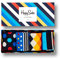 Happy Socks Herren 4 pak stribet gave boks Socken, Mehrfarbig, 41-46 EU